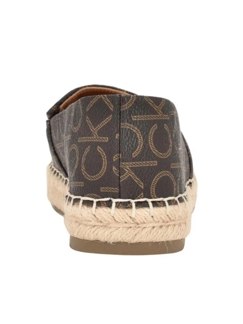 Calvin Klein Brown Logo Slip-On Espadrille